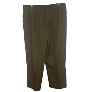 Alfred Dunner Olive Green Pull-On Pants Size 16 Elastic Waist